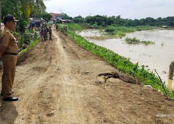 Baru Diperbaiki Tanggul di Kertasemaya Kembali Ambles