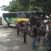 Pecah Ban, Truk Tangki Adu Bagong Dengan Bus