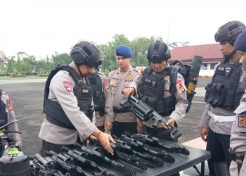 Jaga Harkamtibmas Jajaran Batalyon C Pelopor Sat Brimob Polda Jabar  Apel Gelar Pasukan