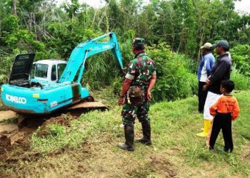 Pasca Jebolnya Tanggul Sungai Cisanggarung, Kini Dalam Perbaikan Pengerjaan