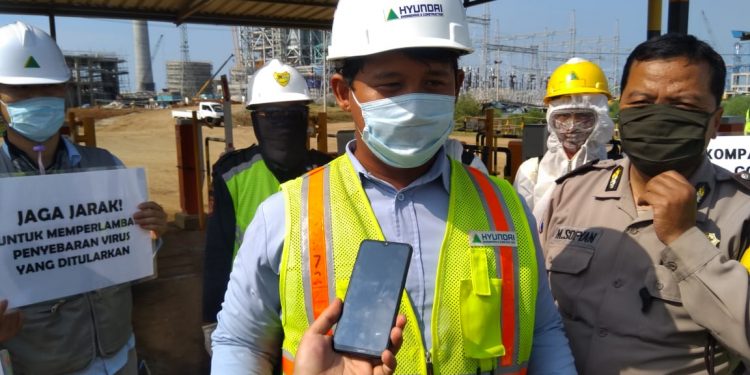 Jajaran Direksi Hyundai Engineering and Construction Cegah Penyebaran Covid 19 Diarea Proyek