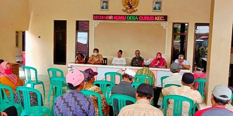 Sikapi Masa Pandemik Dan Bantuan Sosial Covid-19, Pemdes Curug Gelar Rapat Koordinasi Bersama Unsur Lembaga Desa