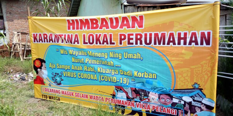 Putus Mata Rantai Penyebaran Covid 19, Warga Perumahan Villa Pelangi Desa Getasan Lakukan Karantina Lokal Perumahan
