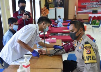 Peringati Hari Bhayangkara ke – 74, Polresta Cirebon Gelar Donor Darah