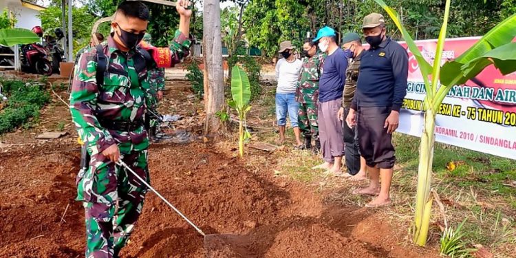 Peringati Dirgahayu HUT RI Ke 75 tahun, Koramil 2010/Sindanglaut Gelar Gerakan Siliwangi Cinta Tanah Air