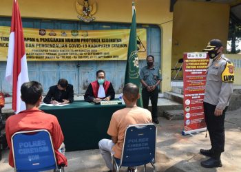 Tim Gabungan TNI Polri Serta Tim Sektor Area Publik Gelar Operasi Yustisi Protokol Kesehatan