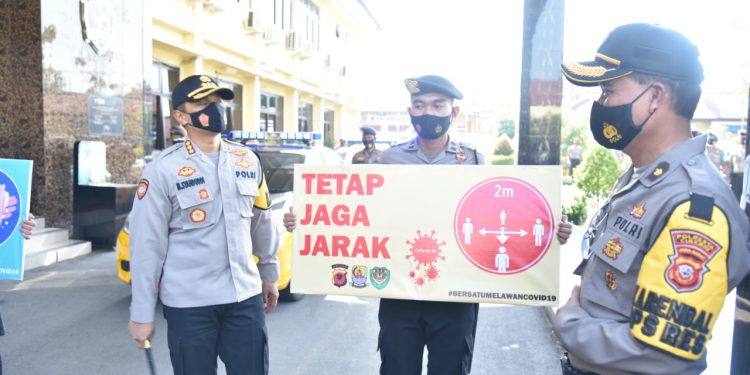 Polresta Cirebon Launching Tim Penindak Pelanggar Protokol Kesehatan Covid-19