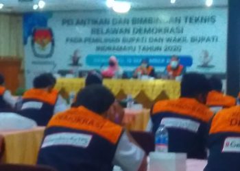Jelang Pilkada KPUD Indramayu Lantik Sejumlah Relawan Demokrasi