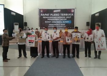 Resmi, 4 Paslon Peserta Pilkada Indramayu Mendapatkan Nomor Urut
