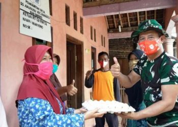 FKPPI Rayon Bumiayu, Kembali Bagikan Telur di Lokasi TMMD Reguler