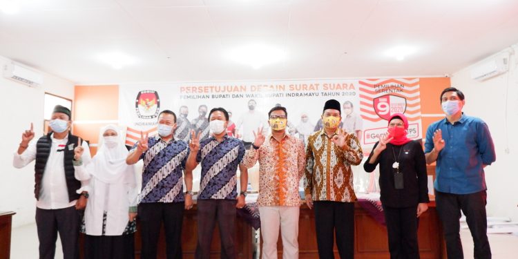 4 Paslon Tandatangani Desain Surat Suara 