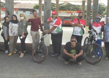 PESERTA DARI KECAMATAN ARJAWINANGUN IKUTI SEPEDA SEHAT VIRTUAL GOWES BERSAMA DISBUDPARPORA KABUPATEN CIREBON