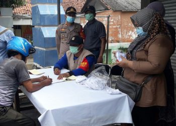 SATGAS COVID-19 KECAMATAN PLUMBON, POLSEK DEPOK, KORAMIL 2007 PLUMBON SERTA PEMDES PLUMBON LAKSANAKAN OPERASI GAKUM DAN PENERAPAN KEDISIPLINAN PROKES COVID-19