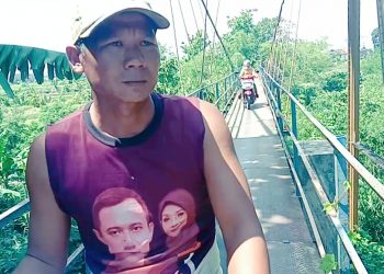 Pondasi Tergerus, Jembatan Gantung Blender Terancam Ambruk