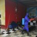 STERILISASI AREA SPBU DESA WINONG, BATALYON C PELOPOR SATBRIMOB POLDA JABAR LAKUKAN PENYEMPROTAN CAIRAN DISINFEKTAN