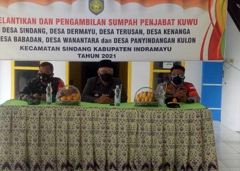 Camat Sindang Lantik Tujuh Pj Kuwu 