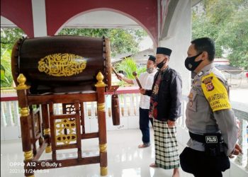 Sumbang Bedug Untuk Masjid Darussalam, Pemdes Sigong Apresiasi Warga Tidak Lupa Kampung Kelahiran