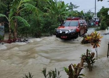 Sungai Cibuaya Meluap Dua Kecamatan Dilaporkan Terendam