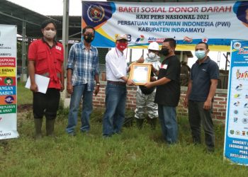 Rangkaian Kegiatan HPN 2021, PWI Indramayu Gelar Donor Darah