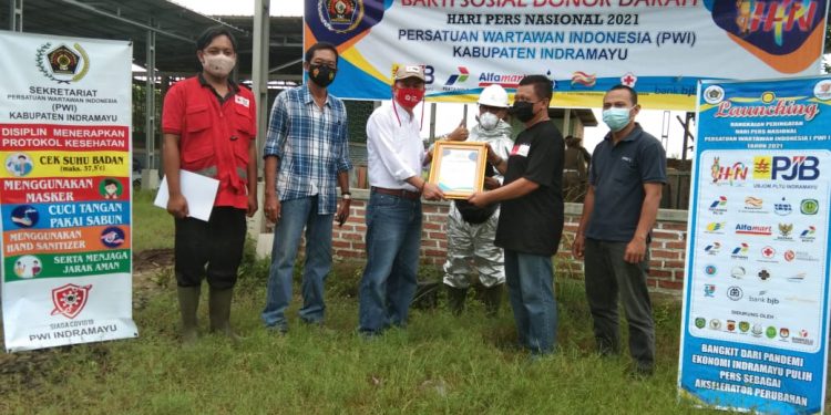 Rangkaian Kegiatan HPN 2021, PWI Indramayu Gelar Donor Darah
