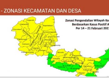 33 KECAMATAN ZONA KUNING DAN 7 KECAMATAN ZONA HIJAU
