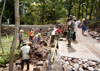 Pra TMMD Sengkuyung Bumiayu Brebes Kebut Pekerjaan Talud dan Riol