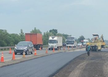 Perbaikan di KM 122 Tol Cipali Masuki Tahap Pengaspalan