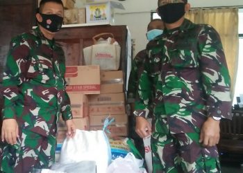 Peduli Korban Banjir, Kodim 0616 Indramayu Salurkan Bantuan Pangan