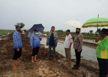 Pemdes Marga Mulya Perbaiki Tanggul Kali Perawan yang Jebol