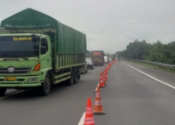 Proses Perbaikan di KM 122 Terus Berjalan Lalu Lintas di Tol Cipali Cenderung Lancar