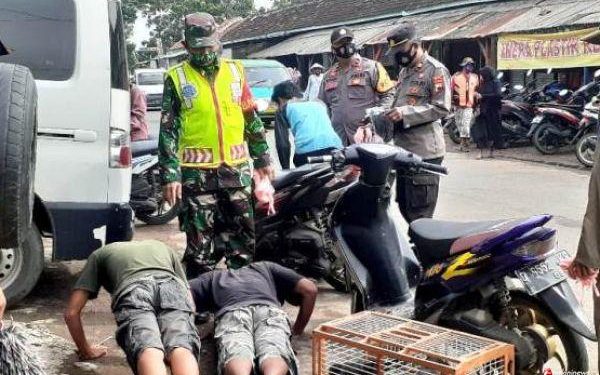 Di Kersana dan Bantarkawung Brebes, Edukasi Push Up Masih Diberlakukan Bagi Pelanggar Masker