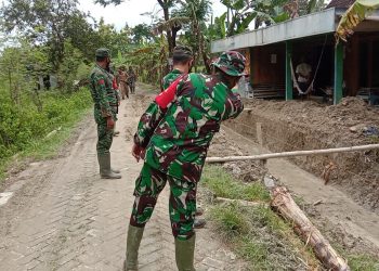 Dansatgas TMMD Reguler Bojonegoro Cek Pembangunan Saluran Drainase