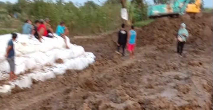 Tanggul Cipanas yang Jebol Kembali Diperbaiki