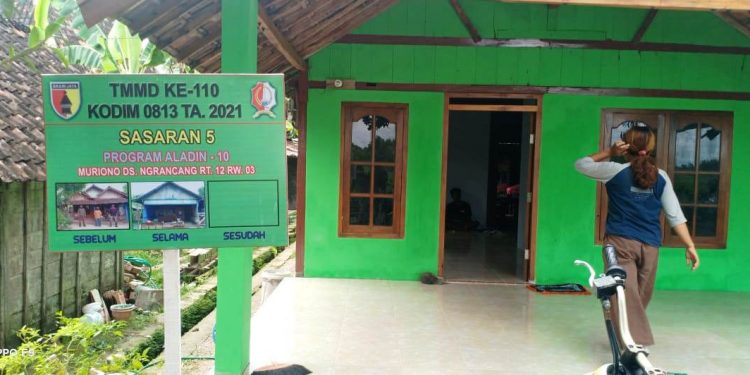 Rumah Aladin TMMD Reguler Bojonegoro Mulai Ditempati Keluarga Muriono