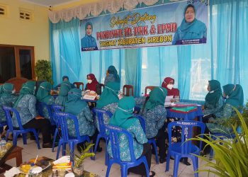 KETUA PKK KABUPATEN CIREBON HADIRI KEGIATAN PEMBINAAN POKBINWIL TP PKK DAN LPMD TINGKAT KABUPATEN CIREBON DIDESA GEYONGAN