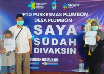 LEBEH DESA PLUMBON DISUNTIK VAKSIN COVID-19 TAHAP SATU