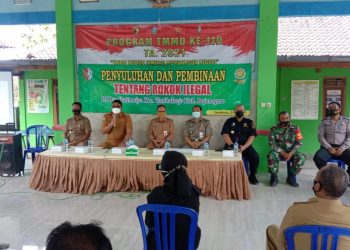 Sosialisasi Bahaya Rokok Ilegal di Non Fisik TMMD Reguler Bojonegoro