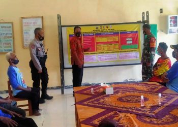 Tiga Pilar Sosialisasikan PPKM Berbasis Mikro di Lokasi TMMD Reguler Bojonegoro