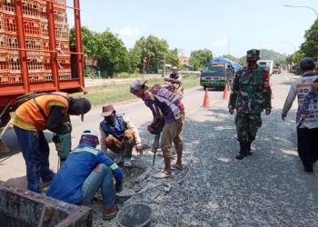 Tambal Sulam Jalan Jalur Brebes Tengah Masuk Wilayah Karangbale Larangan