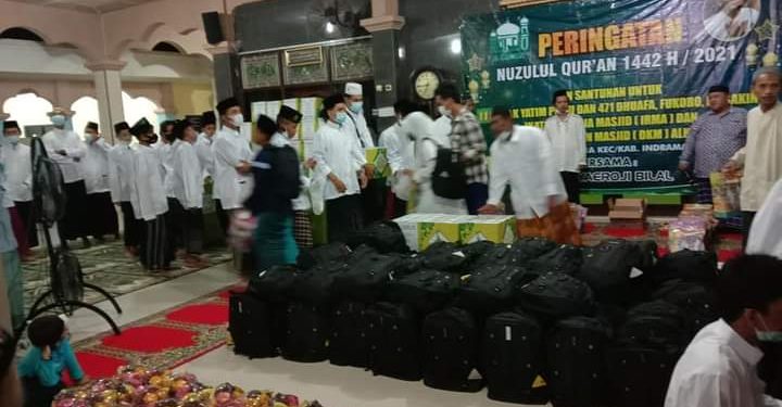 Berkah Ramadhan, Ratusan Anak Yatim dan Dhuafa di Indramayu Dapat Santunan THR
