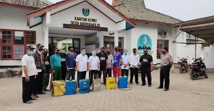 Pemdes Margamulya Kembali Lakukan Penyemprotan Desinfektan 