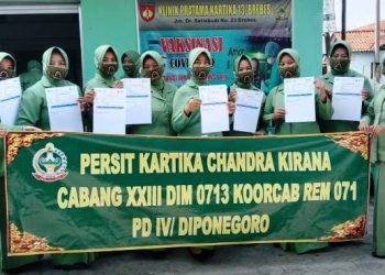 Persit Kodim Brebes Juga Divaksin Covid-19 