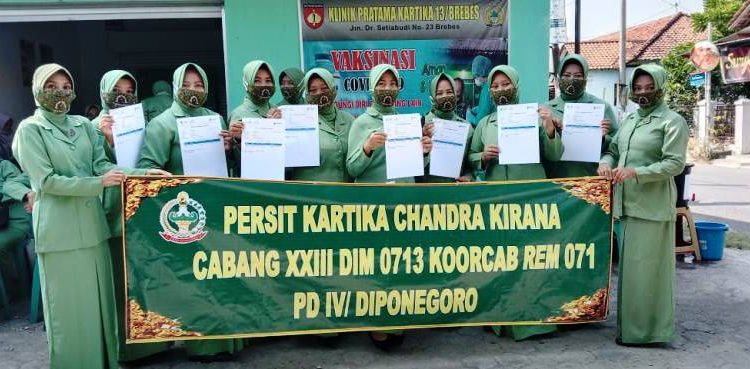 Persit Kodim Brebes Juga Divaksin Covid-19 