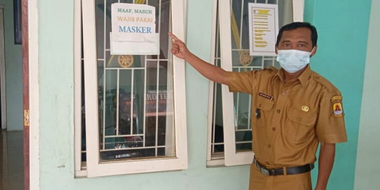 MAAF, MASUK KANTOR DESA WAJIB PAKAI MASKER