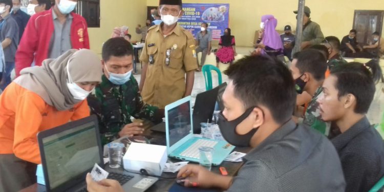 KUWU NURKAEDI APRESIASI KEGIATAN SERBUAN VAKSIN KODIM 0620/KAB.CIREBON MENCAPAI 1000 VAKSIN