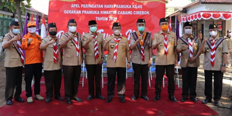 Bupati Cirebon Apresiasi Kwartir Cabang Gerakan Pramuka Laksanakan Aksi Penyemprotan Cairan Disinfektan Serentak