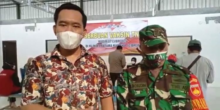 Serbuan Vaksinasi Covid-19 Kodim Brebes Tahap Kedua di Sasaran Potensial Cluster