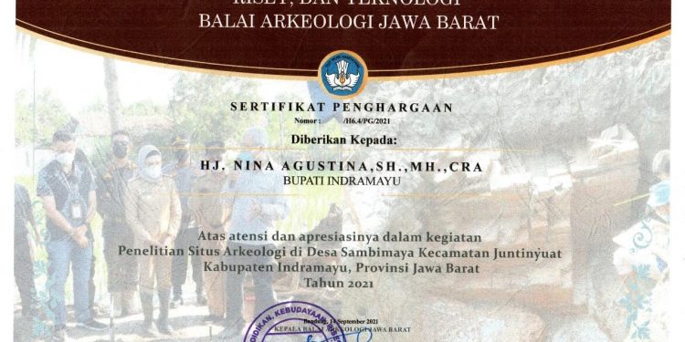 Bupati Indramayu Peduli Tinggalan Budaya, Balar Jawa Barat Beri Penhargaan