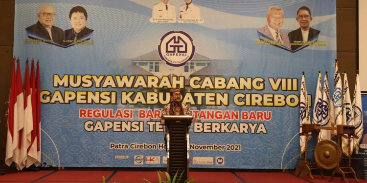 Bupati Cirebon Harap Muscab Gapensi Hasilkan Gagasan Terbaik Dan Memiliki Peran Dalam Pembangunan Di Kabupaten Cirebon
