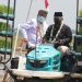 Bupati Cirebon Dampingi Wakil Menteri Pertanian RI Tanam Padi Gunakan Alat Mesin Pertanian Modern Di Area Persawahan Desa Guwa Lor